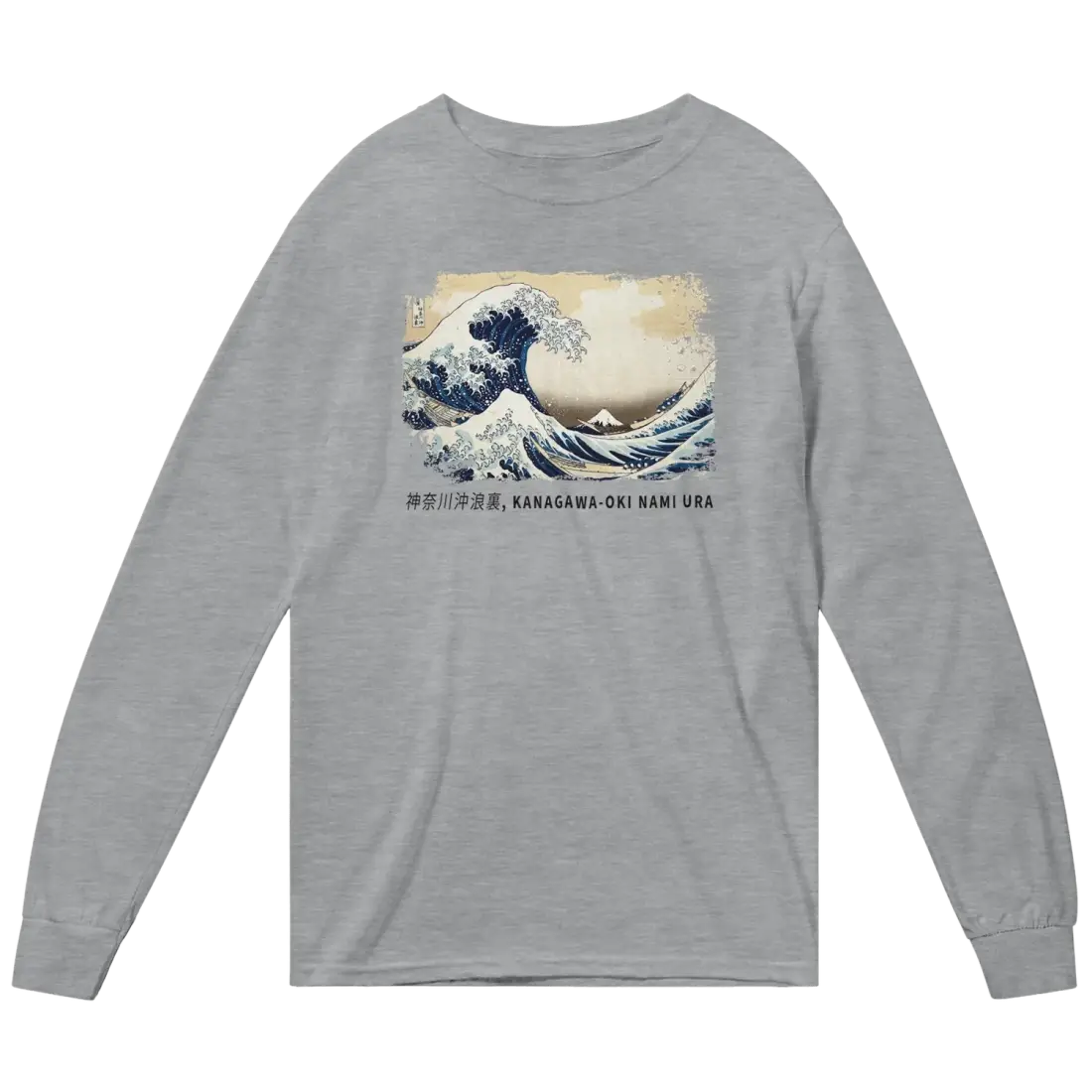 Hokusai - The Great Wave off Kanagawa Artwork Long Sleeve Shirt-2