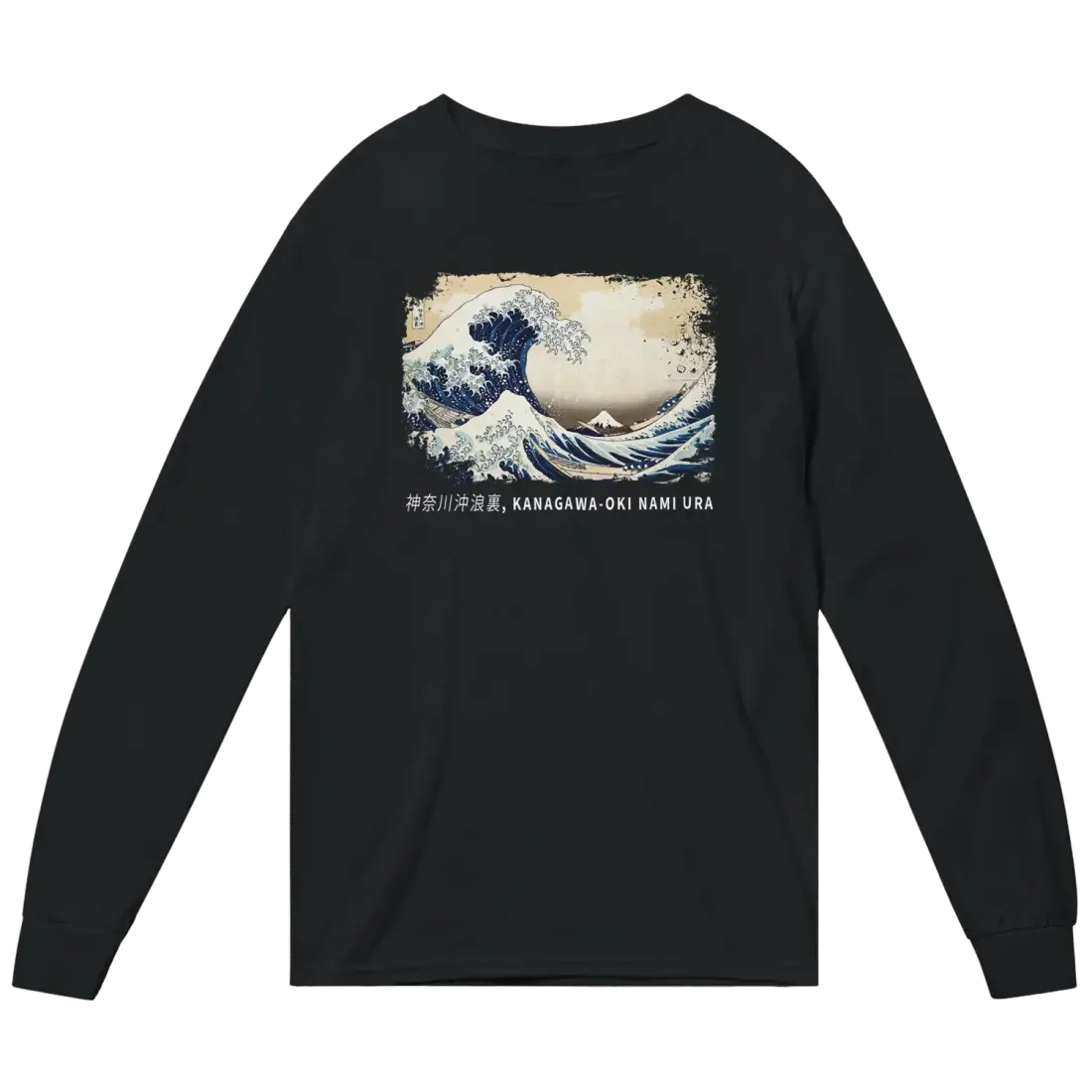 Hokusai - The Great Wave off Kanagawa Artwork Long Sleeve Shirt-3