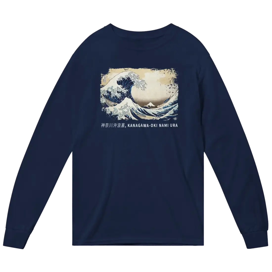 Hokusai - The Great Wave off Kanagawa Artwork Long Sleeve Shirt-5