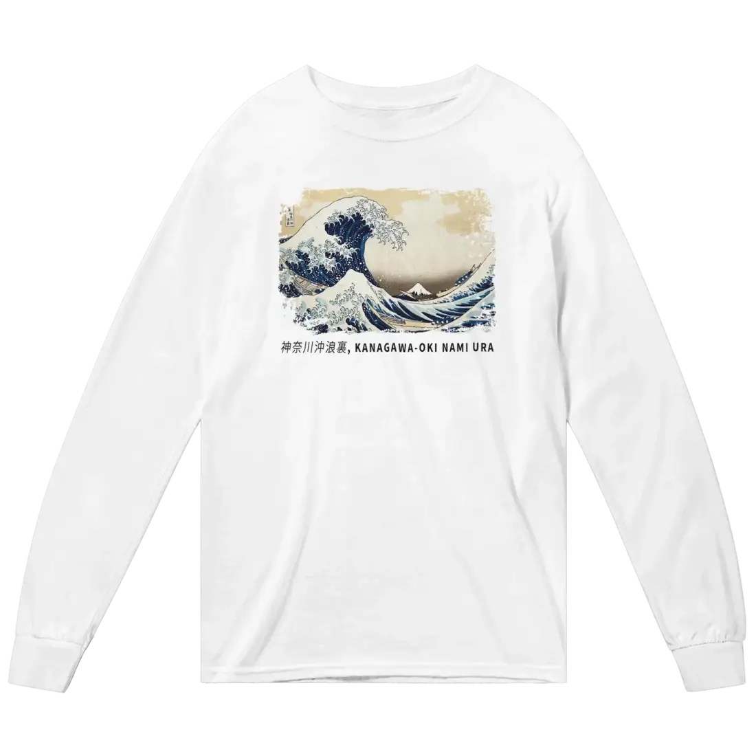 Hokusai - The Great Wave off Kanagawa Artwork Long Sleeve Shirt-4